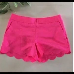 Pink J crew Scalloped Shorts